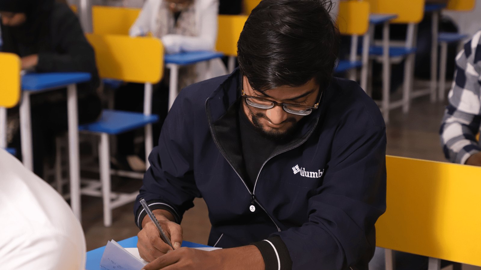 Student in mock test